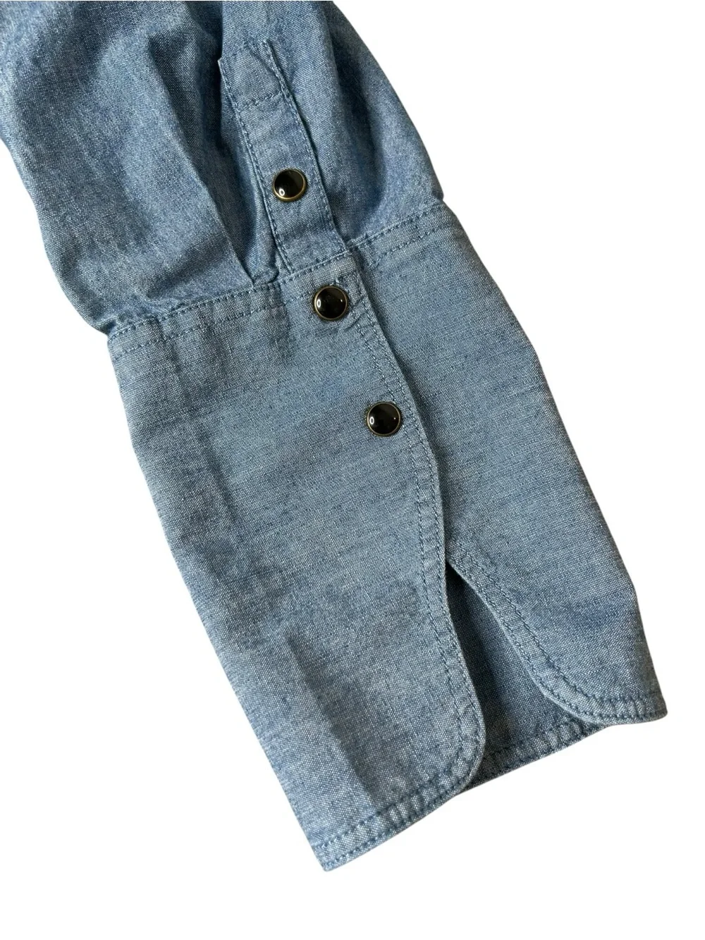 J.Crew Classic-fit Chambray Tuxedo Popover Shirt Classic Coastal Sz 12
